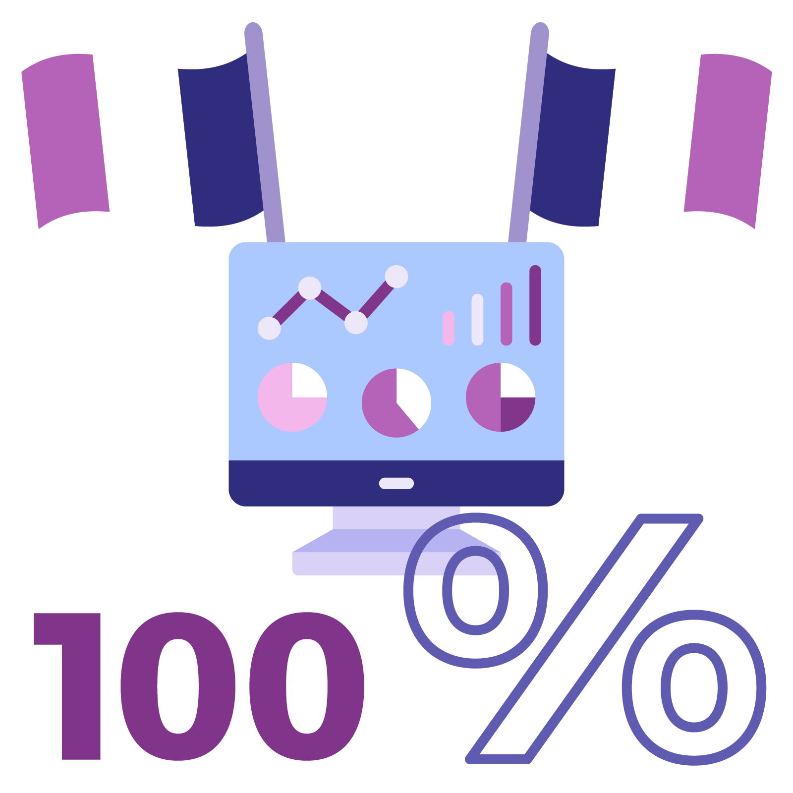 écran d'ordinateur et dashboard avec 2 drapeaux français